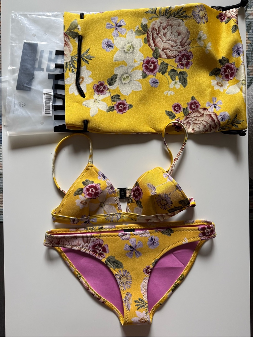 triangl swimwear Yellow Floral (Delilah - Fiore Giallo) Bikini